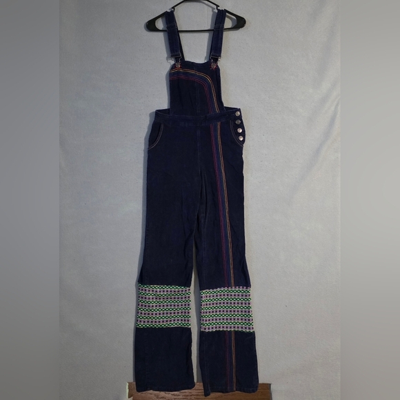 Modcloth Denim - Modcloth Womens Rainbow With Me Corduroy Denim Overalls Size 8